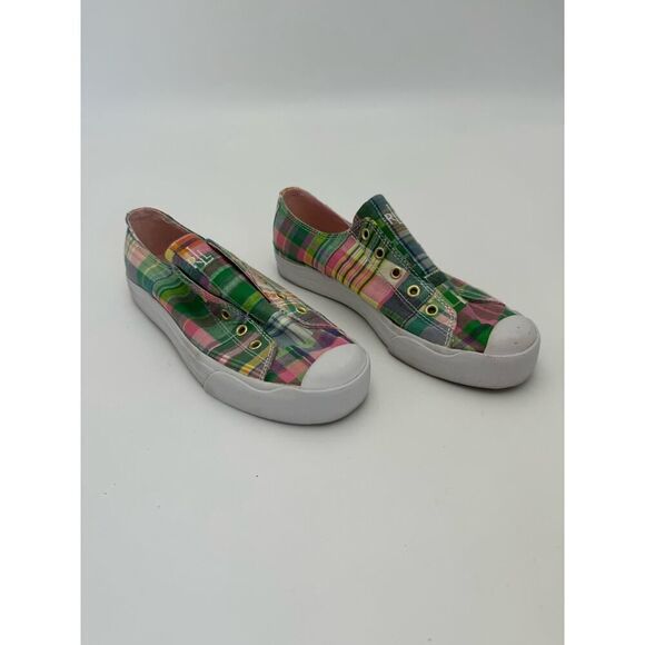 Ralph Lauren Women's Size 6.5 Vulcanized Rubber Sole Slip On Sneakers Multicolor - Picture 1 of 6